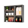 EHVYBDX Wall Cabinet Kitchen, Storage Cabinet Wall Mounted Organizer, Heavy Duty Open Wine Display Shelf for Bathroom Dining Room Living Room Decorative view 1