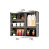 EHVYBDX Wall Cabinet Kitchen, Storage Cabinet Wall Mounted Organizer, Heavy Duty Open Wine Display Shelf for Bathroom Dining Room Living Room Decorative view 3
