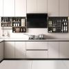EHVYBDX Wall Cabinet Kitchen, Storage Cabinet Wall Mounted Organizer, Heavy Duty Open Wine Display Shelf for Bathroom Dining Room Living Room Decorative view 4
