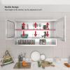 EHVYBDX Kitchen Wall Cabinet, Stainless Steel Double Door Storage Shelf with Adjustable Shelves, Wall-Mounted Cabinet for Living Room Kitchen Bathroom view 4