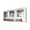EHVYBDX Modern Stainless Steel Wall Mounted Kitchen Cabinet with Adjustable Shelves for Living Room and Bathroom Storage Double Door Shelf Unit view 1