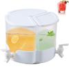 1.37 Gallon Beverage Dispenser with Spigot, 360 Rotation, Removable Stand, Dust-Proof Lid, Leak-Proof, Large Capacity Plastic Juice Dispenser for Fridge, Easy Use for Home & Parties view 1