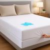 Queen Mattress Encasement, Premium Zippered Six-Sided Cover, Fits 15-Inch Mattress - 100% Waterproof, Noiseless and Absorbent, Machine Washable - White view 1