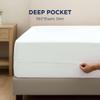 Queen Mattress Encasement, Premium Zippered Six-Sided Cover, Fits 15-Inch Mattress - 100% Waterproof, Noiseless and Absorbent, Machine Washable - White view 3
