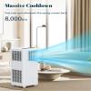 GarveeTech 8,000 BTU Portable Air Conditioner for Indoor Rooms, 3 in-1 AC Unit for Bedroom 250-350 Sq.Ft, Dehumidifier, Fan, Sleep Mode, 24 Timer, Remote Control, Window Kits view 2