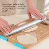 304 Stainless Steel Rolling Pin: Non Stick 13 Inch Dough Roller for Baking Pizza Pie Pastries Pasta Cookies Dumpling Skin Silver view 2