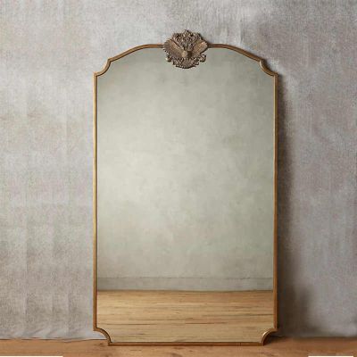Full Length Mirror - Arch Floor Mirrors with Wooden Frame Free-Standing Wall Mounted or Leaning Large Bedroom Dressing Mirror 80 * 100CM