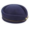 Homoyoyo Blue Woolen Flight Attendant Hat for Halloween Season Cosplay view 1