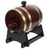 BRIGHTFUFU French Oak Barrel 3l Wooden Barrels for Wine Aging with Stand Beer Storage Bucket view 1