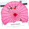 2Pcs Bamboo Oiled Paper Umbrella Frames, Wooden Skeletons for DIY Craft view 2