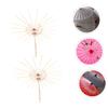 2Pcs Bamboo Oiled Paper Umbrella Frames, Wooden Skeletons for DIY Craft view 3
