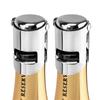 2 Pcs Champagne Stoppers - Premium Stainless Steel Reusable Champagne Bottle Stoppers with Locking Clamp - German Design Keep Bubbles Fresh for Prosecco, Cava, Sparkling Vine Stopper view 1