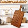 13.86.9 Inch Wood Cutting Board with Handle Square Cutting Board for Kitchen Board Wedding Housewarming Gift view 2