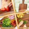 13.86.9 Inch Wood Cutting Board with Handle Square Cutting Board for Kitchen Board Wedding Housewarming Gift view 4