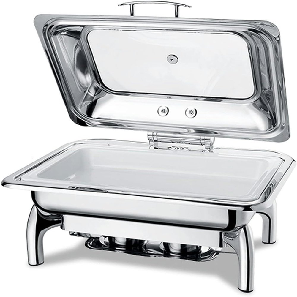 DRNHCS Food Warmer Electric Buffet Server Food Heater for Catering Events - Food Radiator for Party Buffet, Rectangular Roll Top Hot Pot Buffet Set, Water Pot, Hot Pot, Banquet, Christmas Catering