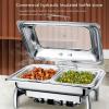 DRNHCS Food Warmer Electric Buffet Server Food Heater for Catering Events - Food Radiator for Party Buffet, Rectangular Roll Top Hot Pot Buffet Set, Water Pot, Hot Pot, Banquet, Christmas Catering view 3