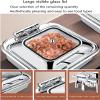 DRNHCS Food Warmer Electric Buffet Server Food Heater for Catering Events - Food Radiator for Party Buffet, Rectangular Roll Top Hot Pot Buffet Set, Water Pot, Hot Pot, Banquet, Christmas Catering view 4