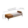 Window Bench Fabric Storage Bench for Entryway, Upholstered Bench for Bedroom, End of Bed, Ottoman Footrest for Living Room, Orange Bed End Benches(120*50*42 view 2