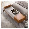 Window Bench Fabric Storage Bench for Entryway, Upholstered Bench for Bedroom, End of Bed, Ottoman Footrest for Living Room, Orange Bed End Benches(120*50*42 view 4