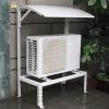 Air Conditioner Support Bracket Floor Stand, Galvanized Steel Weather Proof Shelf with AC Rain Cover, Mini Split Ground Mounting Bracket for Outdoor AC Unit, Universal AC Bracket Heat Pump Base view 1