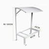 Air Conditioner Support Bracket Floor Stand, Galvanized Steel Weather Proof Shelf with AC Rain Cover, Mini Split Ground Mounting Bracket for Outdoor AC Unit, Universal AC Bracket Heat Pump Base view 2