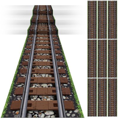 TaoBary 10 Pcs Express Train Party Decoration Railroad Track Aisle Runner 24 Inch x 10 ft Western Train Party Decorations Wild West Theme Runner Cover for Birthday Indoor Outdoor Supply