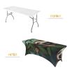 FHEBNDS Cute Sloth Table Cloth 6FT Fitted Spandex Stretch Tablecloth Protector Stain and Wrinkle Resistant Washable Patio Table Cover for Party Wedding Banquet view 4