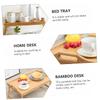 Foldable Bamboo Serving Tray Reading Table for Laptop and Tablets view 4