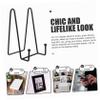 GRIRIW 4 Pack Iron Easel Stand for Picture Frames, Black view 4