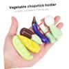 ABOOFAN 6pcs Japanese Chopstick Rests Holders Ceramic Vegetable Chopstick Stand Kitchen Decor Table Spoon Holder Adorable Organizer view 3