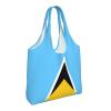 Zzyyds Flag Of Saint Lucia Printed Canvas Bag, Large Capacity, Can Be Carried By Hand Or Across The Body, Suitable For Daily Shopping view 4
