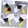 OFFSCH 10pcs Mini Graduation Cap Bottle Toppers Tassels Fun Wine Bottle Decorations for Graduation Parties Charming and Eye-catching Caps for Celebrations view 2