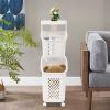 2-Tier Rolling Laundry Cart with Wheels, Stackable Vertical Laundry Sorter & Organizer for Bathroom, Bedroom, and Laundry Room (2-Tier) view 3
