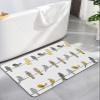 AOTSWHX Bathroom Rug Bath Mat Rowley Birds Yellow Floral Pattern Water Absorbent and Non - Slip Rug, Washable Quick Dry Bath Mats for Bathroom Floor, Sink, Bathtub, Shower Room, Buffalo Plaid 24"x16" view 1
