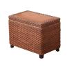 FQEXNFW End of Bed Storage Bench,Storage Bench,Shoe Rack Storage Bench,Hand Woven,Solid Wood Frame,Strong Load Bearing,No Assembly Required,Suitable for Living Room,Balcony(Brown,70x30cm/27.5x11.8in) view 1