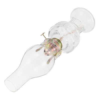 Cabilock Vintage Glass Kerosene Lamp Pedestal Retro Indoor Oil Lantern for Home Decor Emergency Lighting and Tabletop Decoration