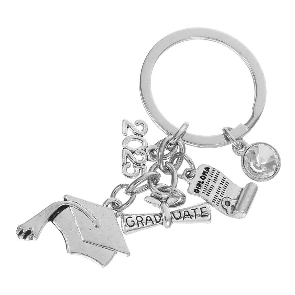 Mobestech Stylish Graduation Keychain Zinc Alloy Pendant for Graduation Ceremonies Versatile Keyring for Bags and Wallets Unique Keepsake for Graduates