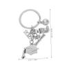 Mobestech Stylish Graduation Keychain Zinc Alloy Pendant for Graduation Ceremonies Versatile Keyring for Bags and Wallets Unique Keepsake for Graduates view 2