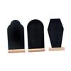 Homoyoyo 3pcs Reusable Wooden Blackboard Message Boards Easter Desktop Decor for Home Events Double-Sided Design for Messages and Drawings Rustic Style view 1