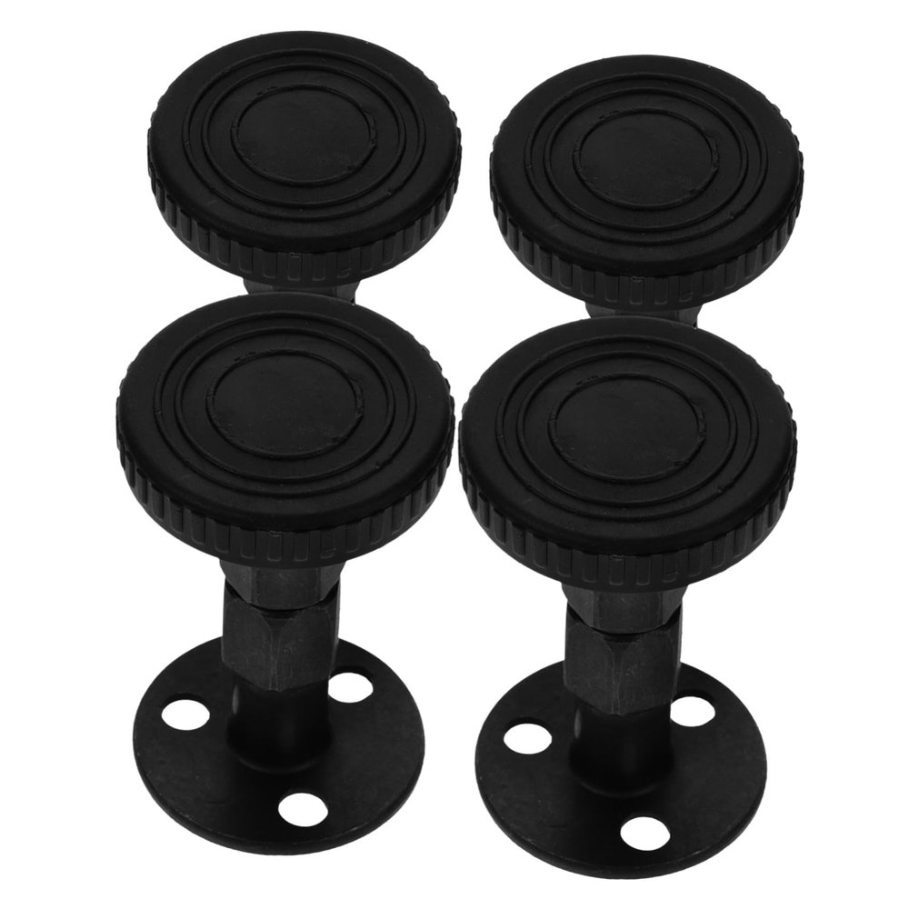 MAGICLULU Black Wall Bumper for Bed Frame, 4pcs Carbon Steel Adjustable