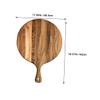 OUNONA Round Board Multi-purpose Serving Charcuterie Steak Pizza Bread Plate Comfortable Handle Easy to Clean view 2