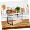 Happyyami Desktop Storage Shelf Metal Frame Wood Shelf for Kitchen Countertop Cup Organizer for Easy Access Stylish and Design for Home Bathroom Use view 3