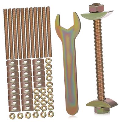Healifty 12sets High Strength Iron Furniture Hardware Bolts for Countertop Connector Bracket Mounting