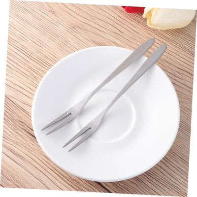 BRIGHTFUFU Stainless Steel Fruit Forks 5 Pack for Cocktail Dessert Cake and Salad Serving