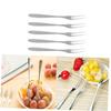 BRIGHTFUFU Stainless Steel Fruit Forks 5 Pack for Cocktail Dessert Cake and Salad Serving view 3