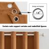 Anytime 100% Blackout Curtain 2 Panels Set,Thermal Insulated Window Drapes for Bedroom,Full Shading Panels (Orange,70W x 63L) view 4