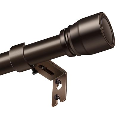 1 Diameter brown curtain rod Itself is 30 to 144 inch. 1 Pack Fits 30-142 inch, 66 to 120 inch Windows with Heavy Duty Adjustable brown curtain rods Splicing Metal Extra Long Curtain Rod