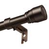 1 Diameter brown curtain rod Itself is 30 to 144 inch. 1 Pack Fits 30-142 inch, 66 to 120 inch Windows with Heavy Duty Adjustable brown curtain rods Splicing Metal Extra Long Curtain Rod view 1