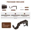 1 Diameter brown curtain rod Itself is 30 to 144 inch. 1 Pack Fits 30-142 inch, 66 to 120 inch Windows with Heavy Duty Adjustable brown curtain rods Splicing Metal Extra Long Curtain Rod view 2