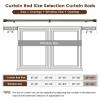 1 Diameter brown curtain rod Itself is 30 to 144 inch. 1 Pack Fits 30-142 inch, 66 to 120 inch Windows with Heavy Duty Adjustable brown curtain rods Splicing Metal Extra Long Curtain Rod view 3
